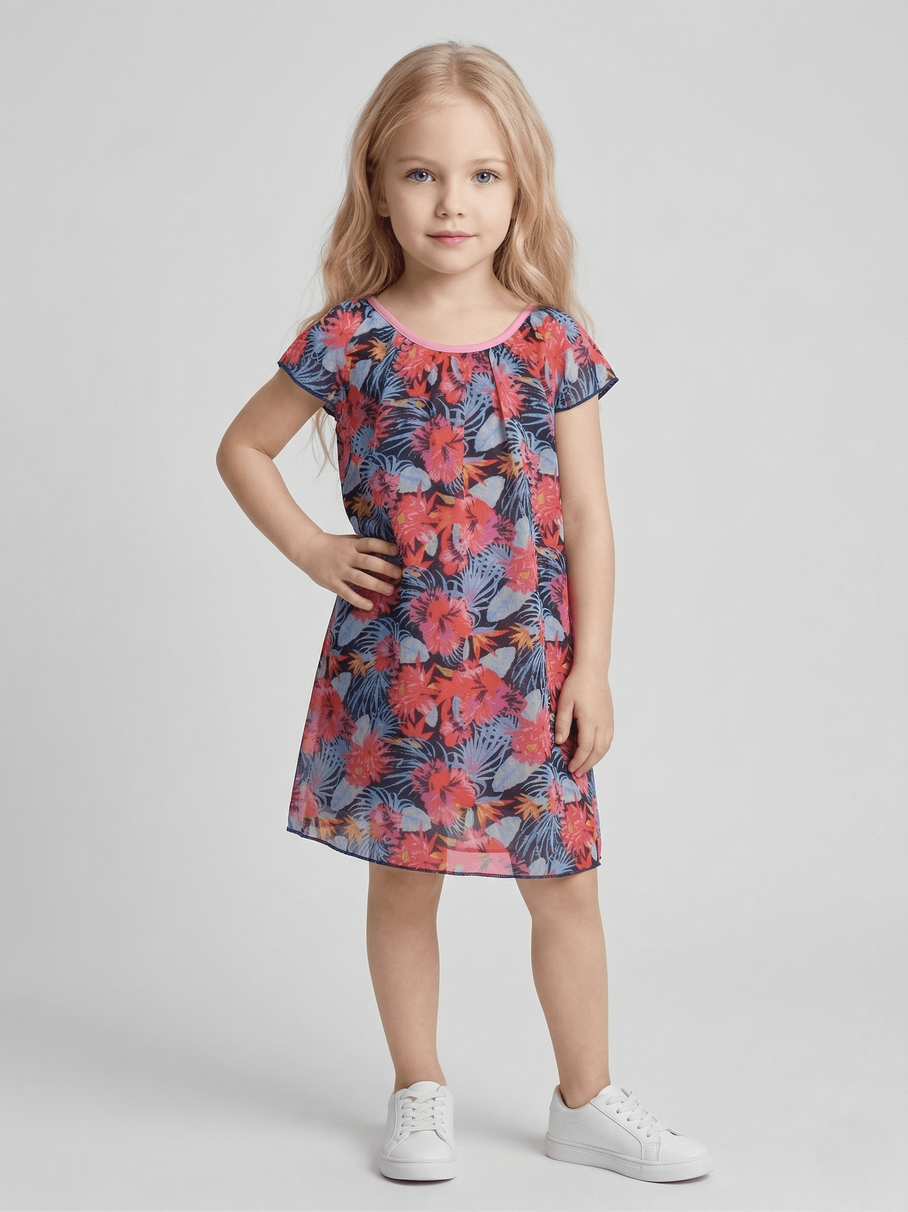 Baby Girl Floral Print A-Line Dress