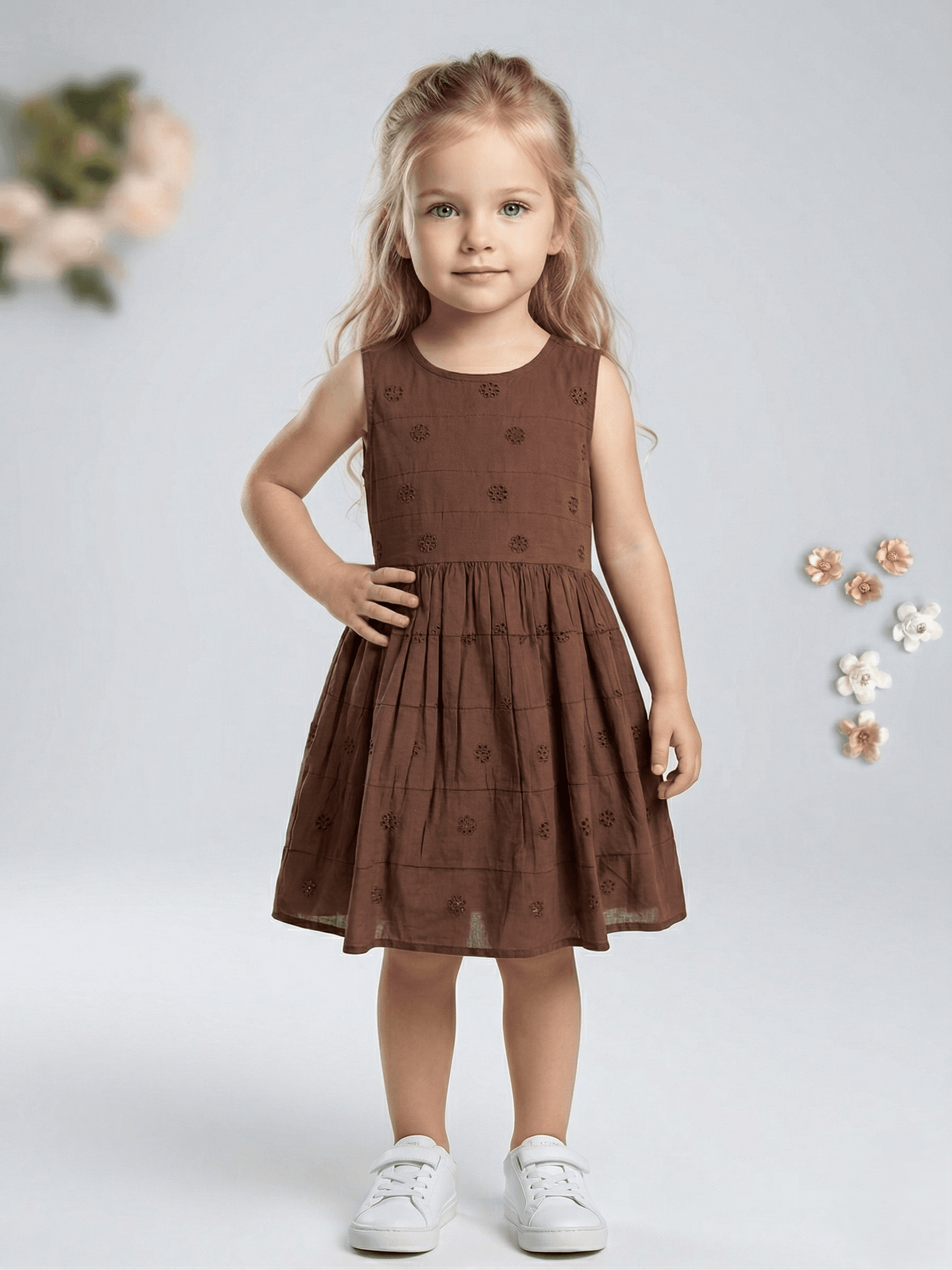 Creative Kids Embroidered A-Line dress