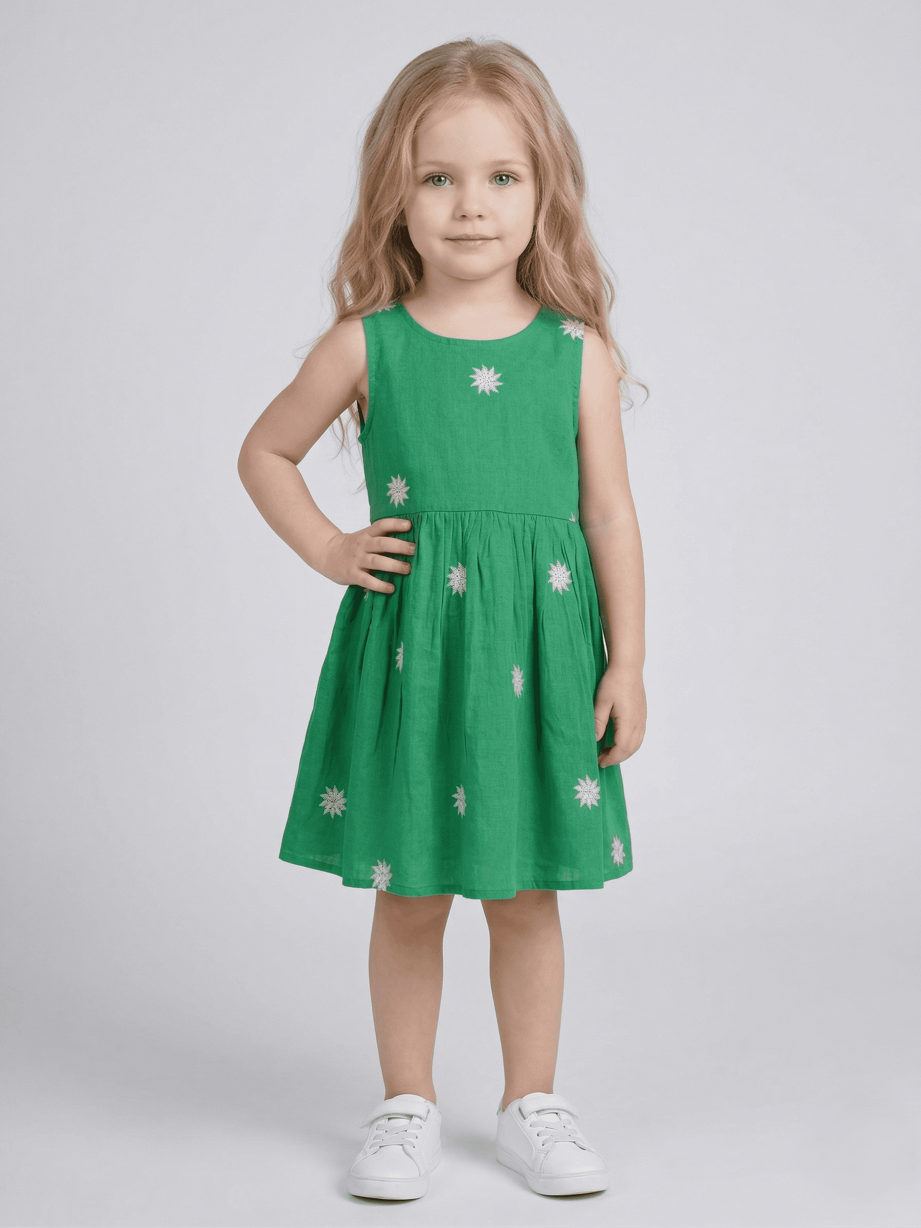 Creative Kids Embroidered A-Line dress